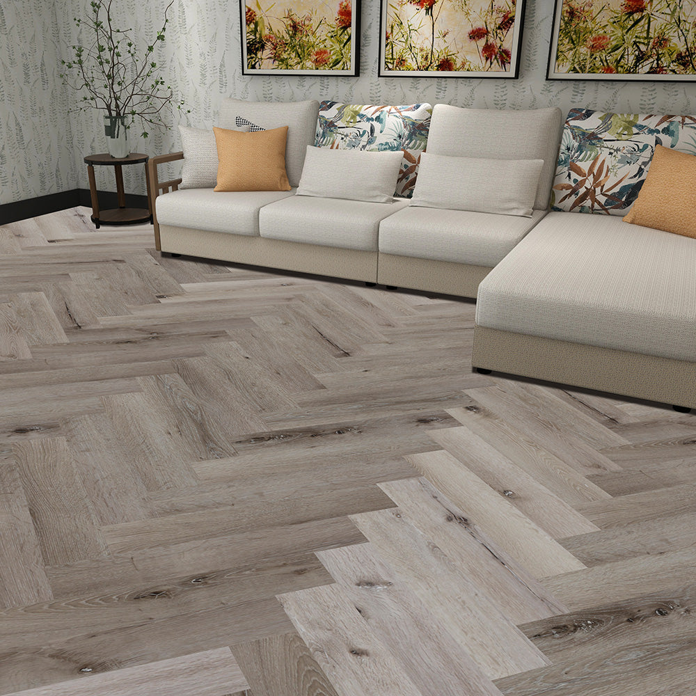 Lusso Portofino Rigid Core Herringbone Featured Spruce