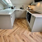 Lusso Portofino Herringbone Voyager Oak Glue Down LVT Vinyl Flooring