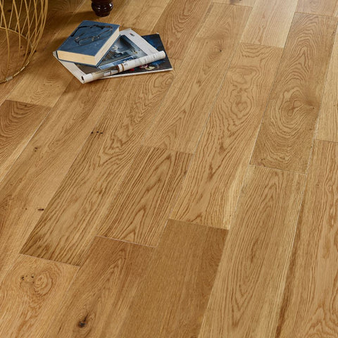 Lusso Uniqo Natural Brushed & Lacquered Engineered Oak Flooring