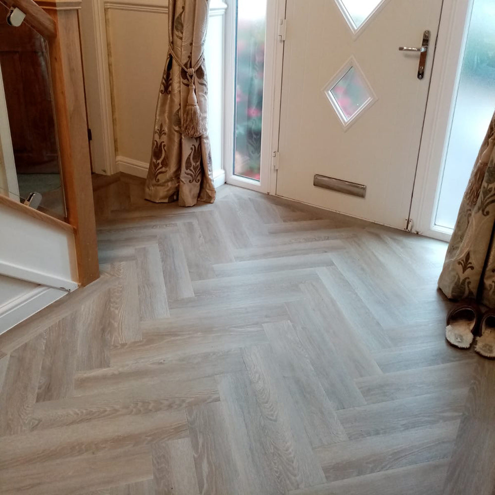 Lusso Portofino Dry Back Herringbone Treated Birch