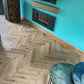 Lusso Portofino Herringbone Voyager Oak Glue Down LVT Vinyl Flooring