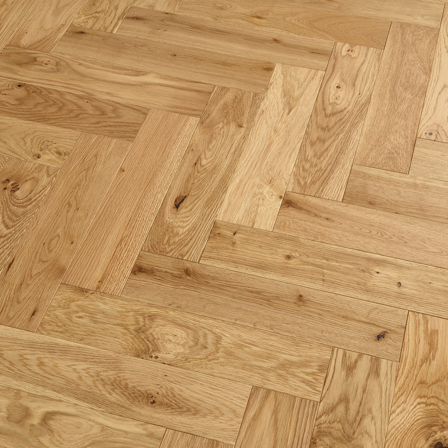 Lusso Rome Herringbone Natural Brushed & Lacquered Engineered Oak