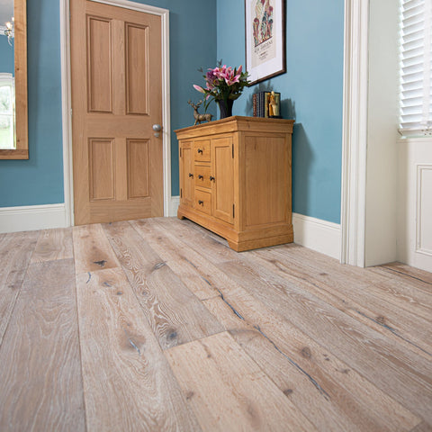 Lusso Trento Distressed Oiled Grey Engineered Oak 220mm