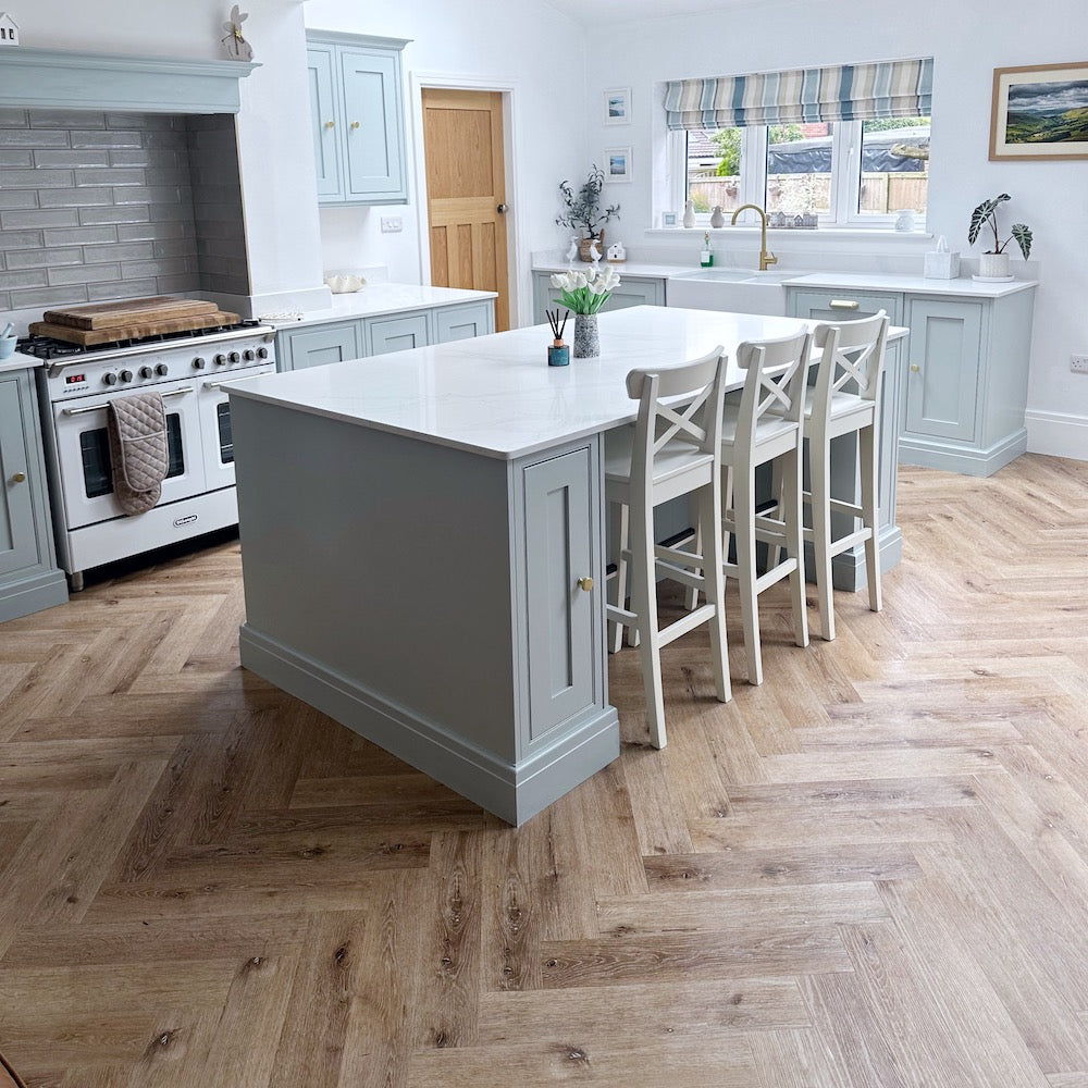 Lusso Portofino Herringbone Voyager Oak SPC Click Vinyl Flooring