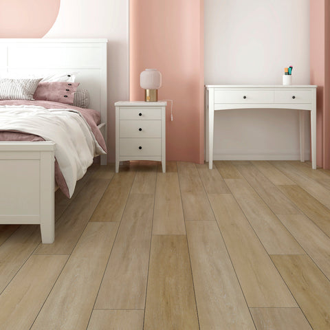 Lusso Bari Snowcap Poplar Plank Glue Down LVT Vinyl Flooring