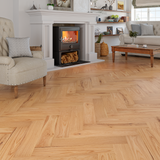 Lusso Capri Fieldstone Oak Herringbone Engineered Wood Flooring