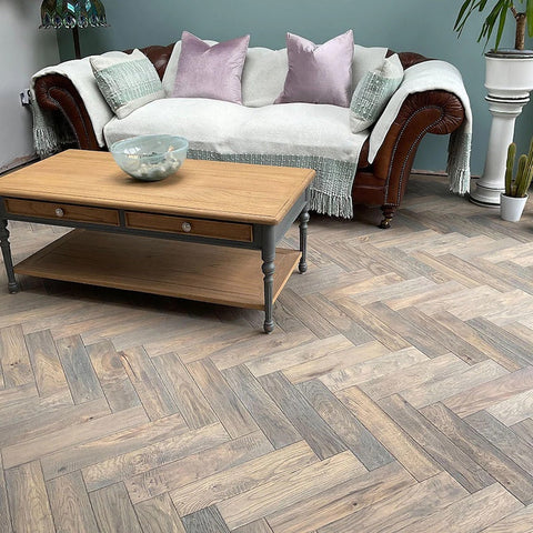 Lusso Vernazza Oak Herringbone Flooring