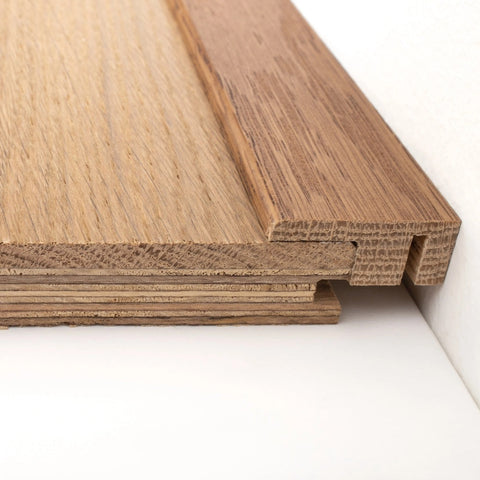 Lusso Smoked Solid Oak End Profile - SS4 - Available Lengths 900mm & 2700mm